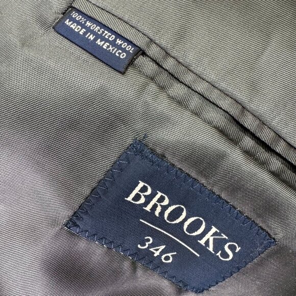 Brooks Brothers 346 Blazer Sport Coat Jacket 50R Houndstooth 100% Worsted Wool - Picture 4 of 10